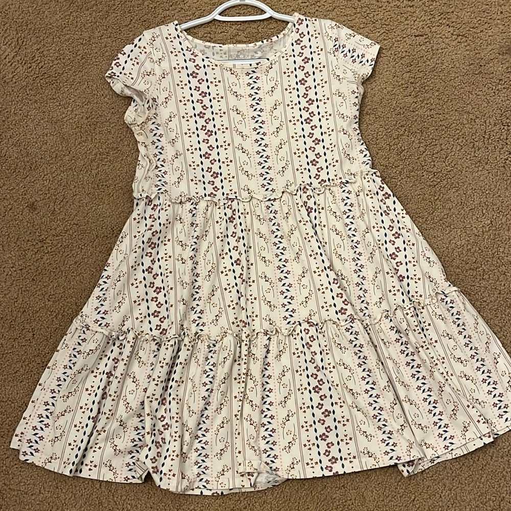 Children’s Place girls XXL (size 16-18) floral tiered short sleeve dress
